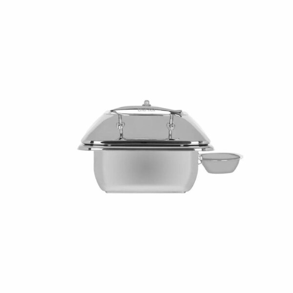 Chef Inox Deluxe Chafer Rectangular GN 1/2 with Glass Lid & Side Dish