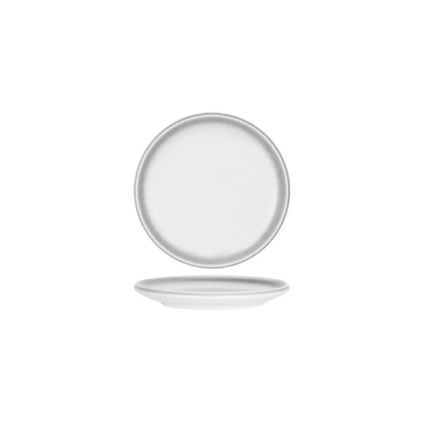 Tablekraft Bistro Round Coupe Plate 200x18mm Frosted Steel (Box of 4)