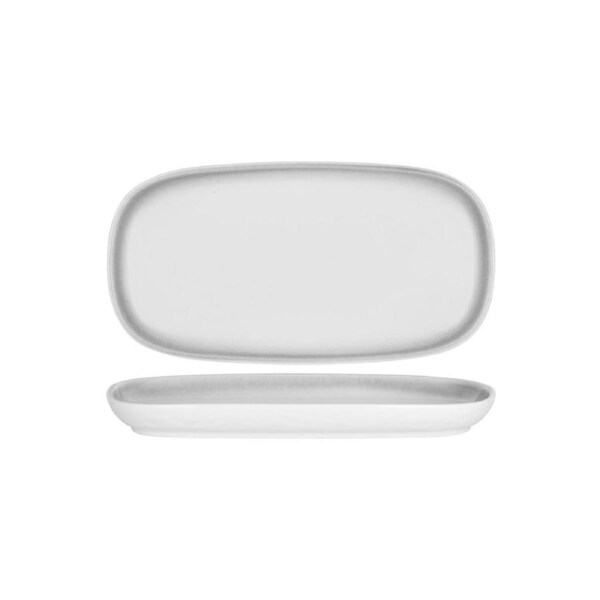 Tablekraft Bistro Rectangular Coupe Platter 350x186mm Frosted Steel (Box of 3)