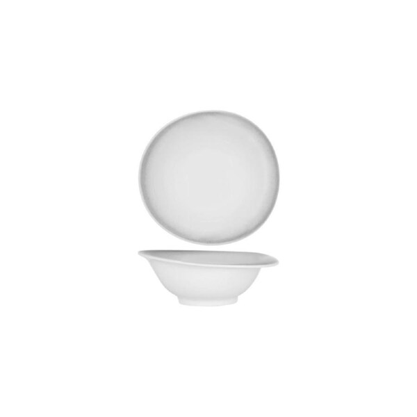 Tablekraft Bistro Organic Deep Bowl 190x175mm Frosted Steel (Box of 4)