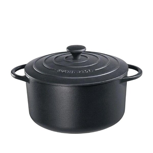 Kuchenprofi Provence Stewing Pan Round French Oven with Lid 28cm Black