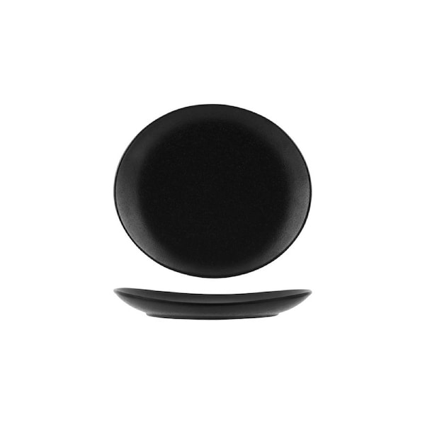 Tablekraft Black Oval Plate 220x250mm Black (Box of 3)