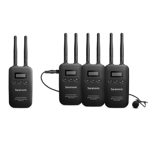 Saramonic 5.8G Camera-Mount Digital Wireless Microphone System RX+TX+TX+TX Black