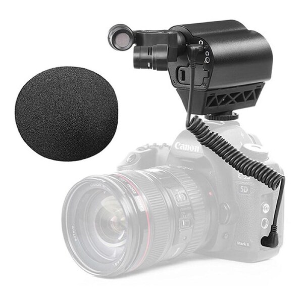 Saramonic Vmic Stereo Camera-Mount Stereo Condenser Microphone Black
