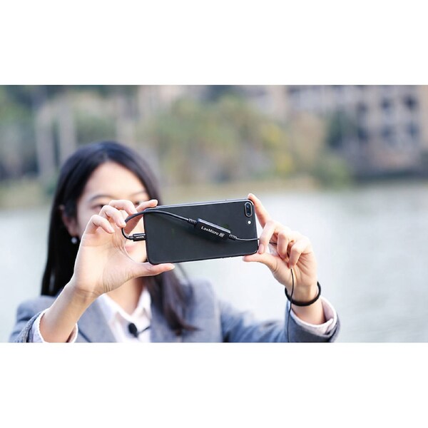 Saramonic LavMicro Di Lapel Microphone for Lightning iOS Mobile Devices Black