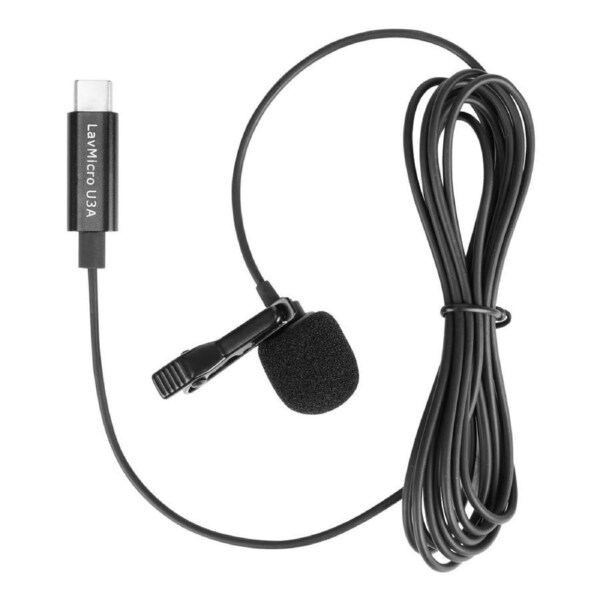 Saramonic LavMicro U3A Omnidirectional Clip-on Lavalier Microphone with USB Type-C Connector Black
