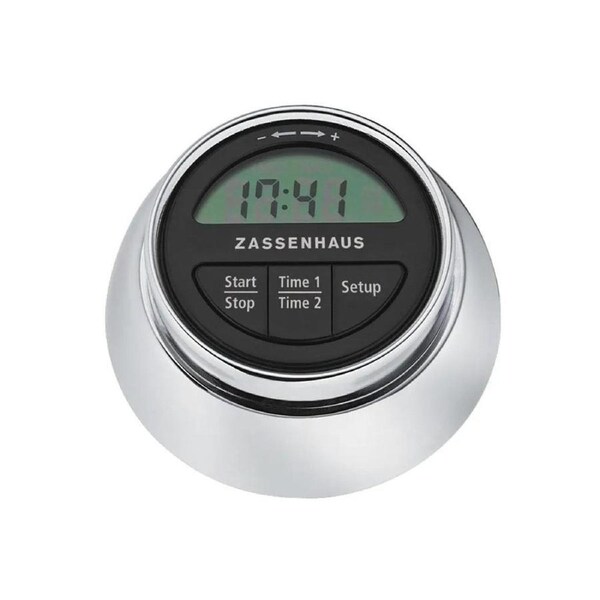 Zassenhaus Speed Digital Kitchen Timer with Magnet Chrome 3x7cm