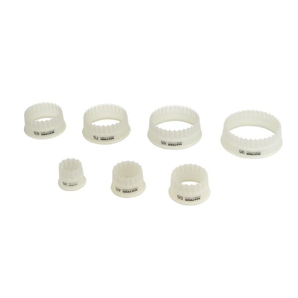 Matfer Bourgeat Exoglass Fluted Cutters - Set of 7, Odd Edge
