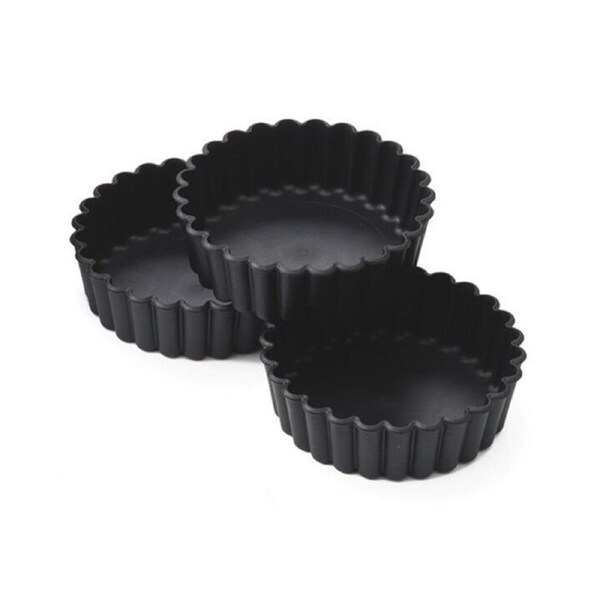 Matfer Bourgeat Exoglass Fluted Tart Mould - 100x30mm, Pack of 6