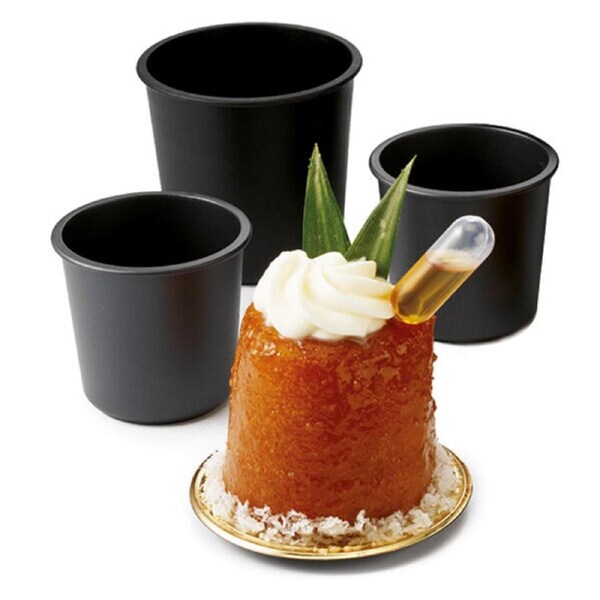 Matfer Bourgeat Exoglass Dariole Mould - 70x70mm, Pack of 6