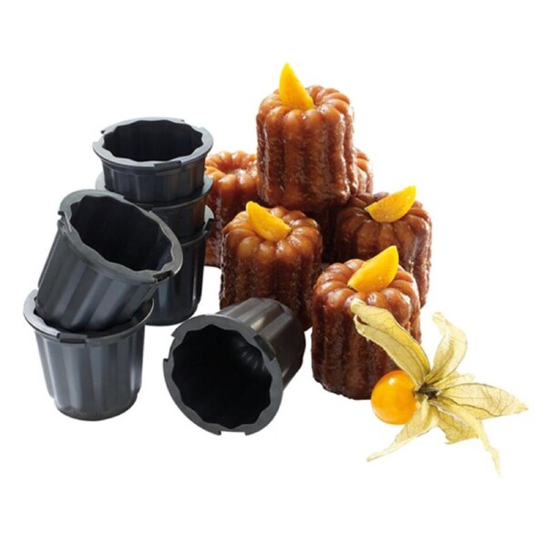 Matfer Bourgeat Exoglass Cannelle Mould - 45x45mm, Pack of 6
