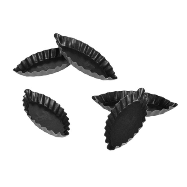 Matfer Bourgeat Exopan Fluted Boat Mould - 110mm, Non-Stick, Pack of 12