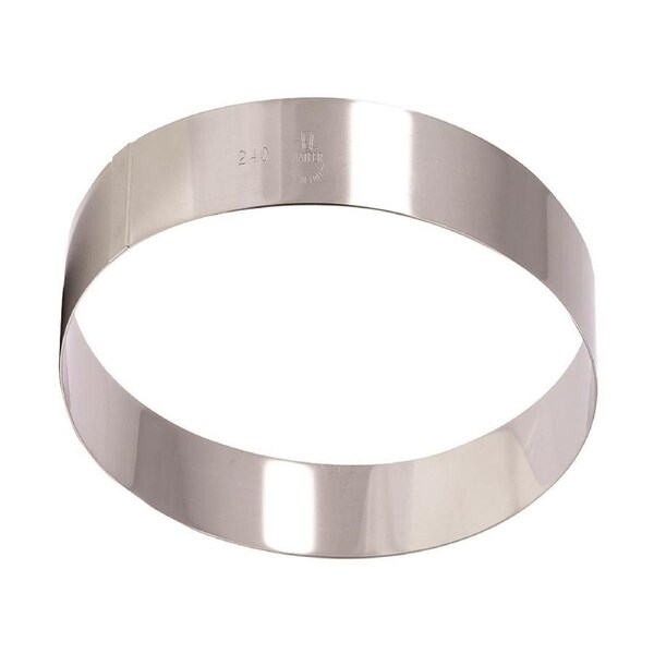 Matfer Bourgeat Stainless Steel Ice Cake Ring - 100x60mm