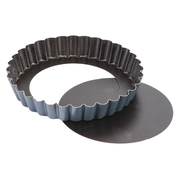 Matfer Bourgeat Exopan Fluted Tart Mould - 140mm, Non-Stick, Removable Base