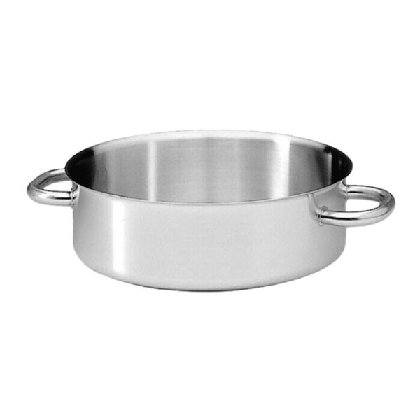 Matfer Bourgeat Stainless Steel Sauteuse - 2 Handles, 400mm, 16L