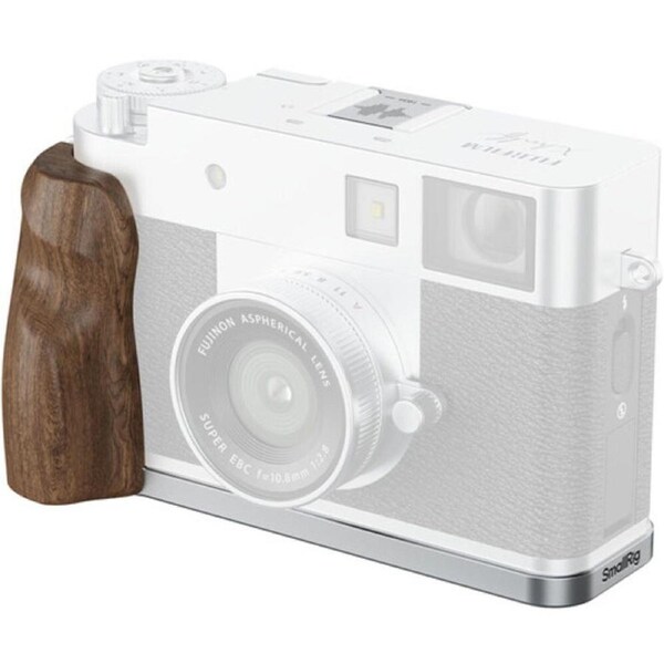 SmallRig L-Shaped Mount Plate with Wooden Handle for FUJIFILM X half (Silver) 5223