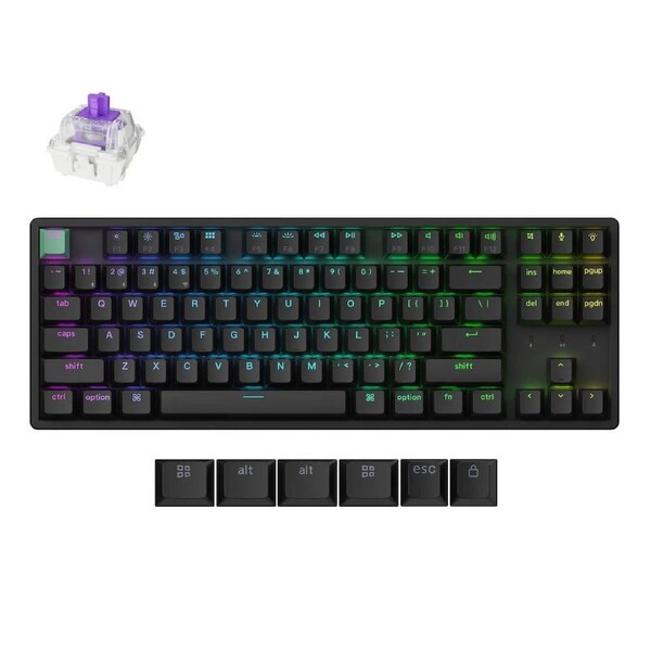 Keychron K8 HE Magnetic TKL Keyboard (Black) (Gateron Nebula Switch)