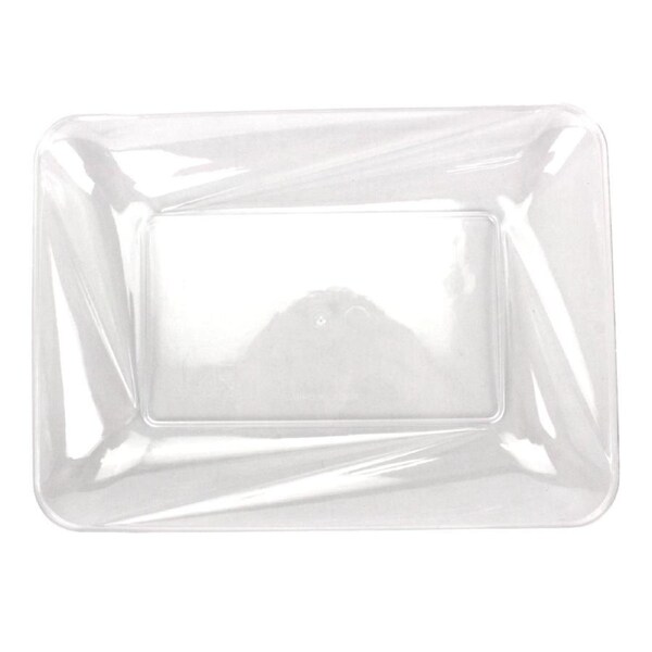 Clear Rectangle Serving Plates 19cm (Pack of 3)