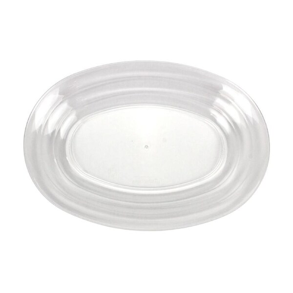 Clear Oval Serving Plates 18cm (Pack of 4)