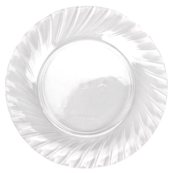 Clear Round Ripple Serving Plates 19cm (Pack of 3)