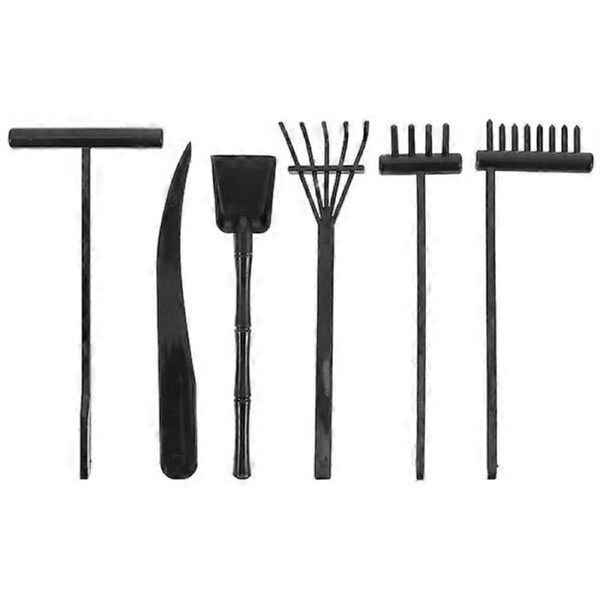 6pcs Mini Garden Rake Zen Rakes Push Tool Plastic Rake Tools For Mediation Table