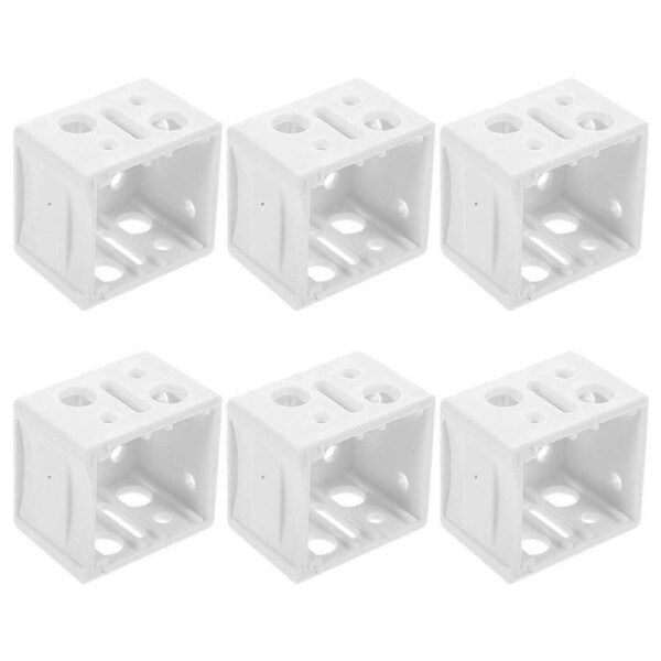 6pcs Box Mounting Bracket 1 inch Window Blinds Replacement Headrail Holder Bracket