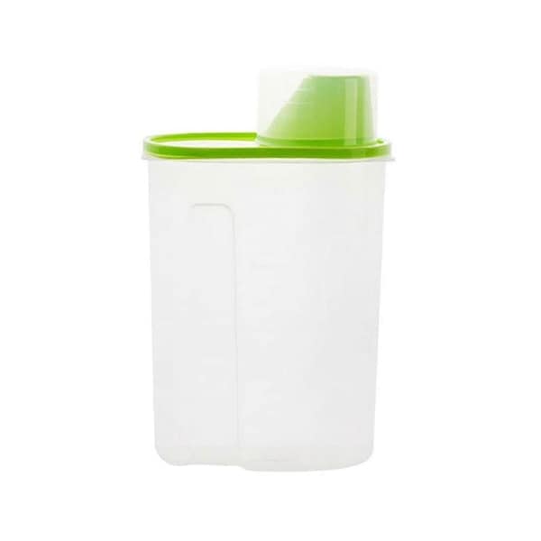 Cereal Container with Pour Spout and Measuring Cup Plastic Clear Food Saver Airtight Watertight Cereal Keeper Food Storage Containers for Rice Grain C