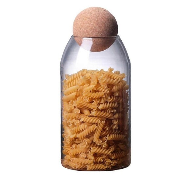 1200 ML Storage Jars Lids Canister Airtight Cork Glass Oatmeal Jar Glass Canisters Airtight Glass Canister