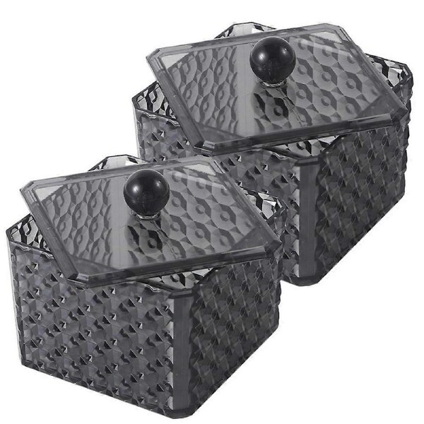 Vanity Organizer with Lids, Functional Canister for Cotton Balls