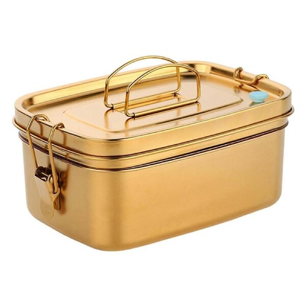 Bento Lunch Box Meal Prep Containers For Home Office Camping Gold