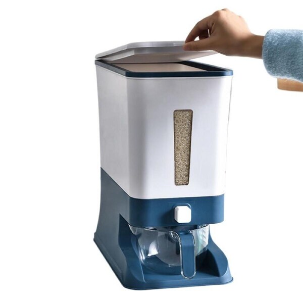 Press-type Rice Dispenser Sealed Grain Container Storage Household Cereal Rice Box Dispenser Bucket