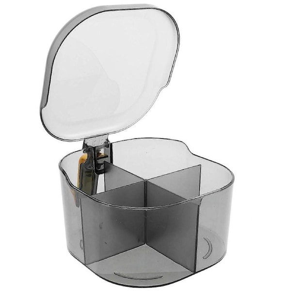 Compact Spice Container Sealed Condiment Can Divided Storage PET Material Dining Room Decoration 13.50X13.50X10.00CM 1Pack