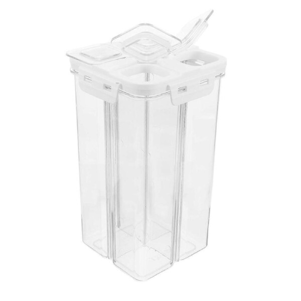Clear Plastic Jars Food Portion Containers Home Users 24.50X13.50X13.50CM Storage 1Set