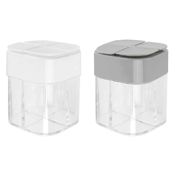 Spice Container,4Grid Seasoning Shaker Can Filter,Kitchen Picnics BBQ Restaurant Travel Salt Box