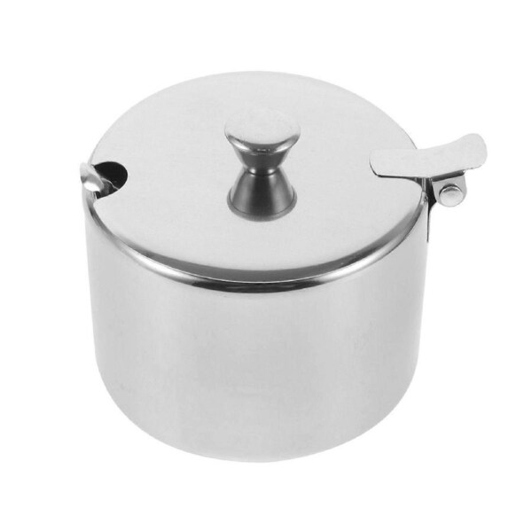 Seasoning Storage Container Stainless Steel Sugar Jar Kitchen Storage Jar With Spoon