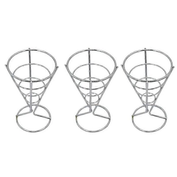Cone Tableware Bar Western Restaurant Cafe Fried Chicken Rack Snack Basket French Fries Rack Silver