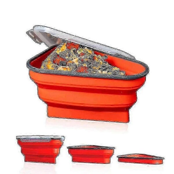 Pizza Storage Container For Pizza Slices Reusable Food Storage Box Silicone Kitchen Tools