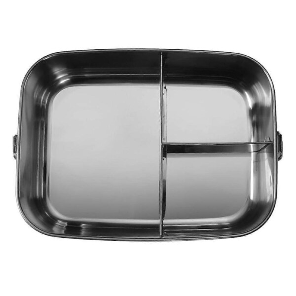 Stainless Steel Bento Box Lunch Container,3-Compartment 1400 Ml