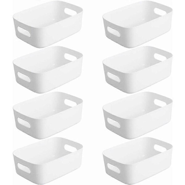 8 Piece storage box - small white * 8