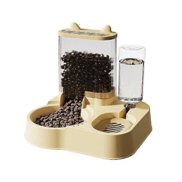 Exquisite Dog Food Dispenser Automatic Anti-Tip Cat Food Dispenser Water Bowl Storage Container Dog Food Bowl