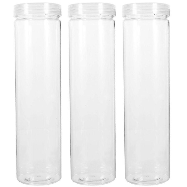 3Pcs Kitchen Storage Containers Cereals Nut Storage Jars Reusable Sugar Container with Lid