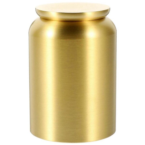 Copper Tea Sealed Jar Household Tea Canister Tea Leaf Container (Golden)
