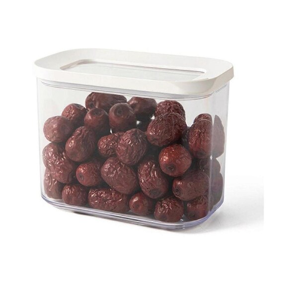 Airtight Food Storage Container 1000ml PET Clear Sealed Dry Food Storage Canister for Cereal Grain Rice Pantry Kitchen Organization