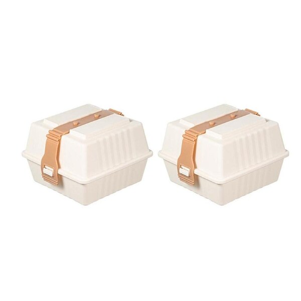 2Pcs Reusable Sandwich Containers for Family Camping and Picnics - Multi- Lunch Box with Lids