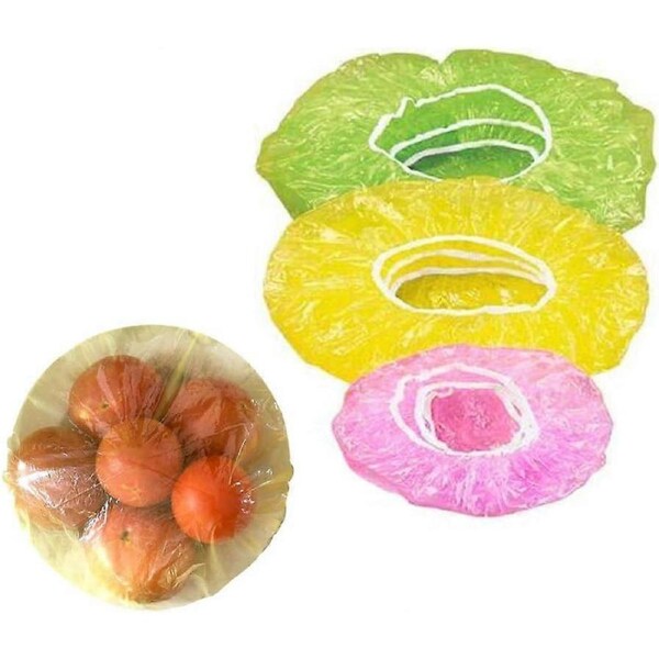 60 Pack Clear Bpa Free Reusable Plastic Food Covers, For Bowls, Plates, Leftovers, Picnics, Etc.