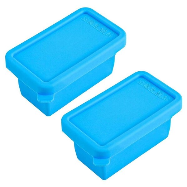1/2Pcs Silicone Freezing Tray with Lid Food-Grade 250ML Easy Release BPA-free Food Storage Tray Mold Stackable Soup Freezer Container for Storing And