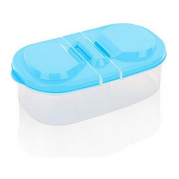 Food Storage Container Double Grid Sealed Plastic Food Storage Box with Lid for Kitchen Fridge Pantry