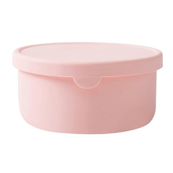 1 Set Silicone Food Storage Containers Unbreakable Non-Slip BPA Free Airtight Microwave/Dishwasher/Freezer-Safe for Indoor 24oz