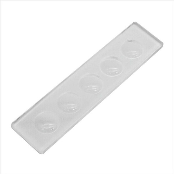 Biological Microscope Glass Slide with 5 Concave Areas, 5mm Thickness