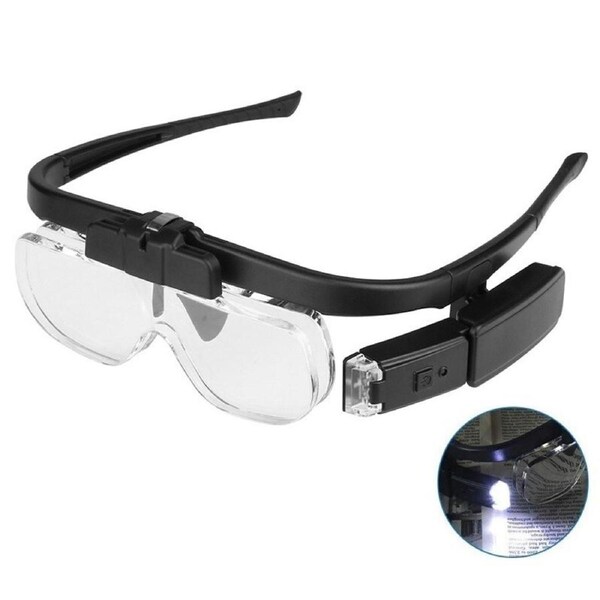 Folding LED Magnifying Spectacle Glasses with USB Charging & 3 Adjustable Lenses